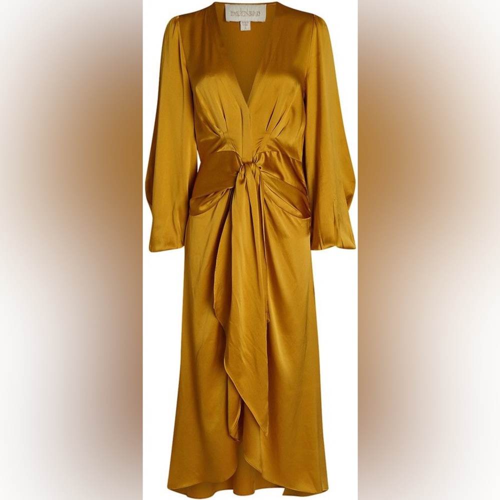 Gold pure silk divine heritage dress